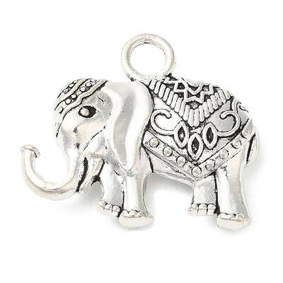 Elephant Tibetan Style Alloy Pendants