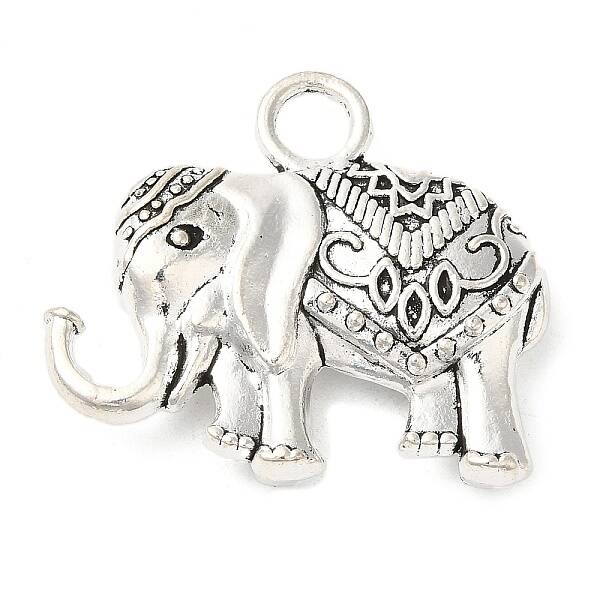 Elephant Tibetan Style Alloy Pendants