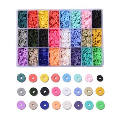 240G 24 Colors Handmade Polymer Clay Beads