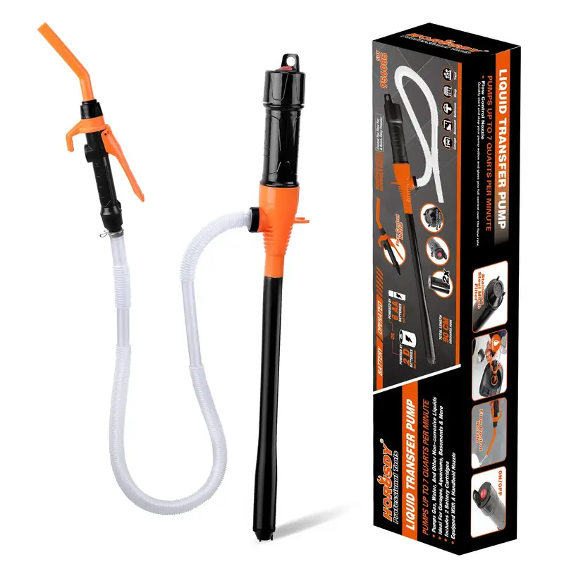 Portable Power Battery Pump, 2.2GPM Water & Fuel Transfer Pump, Professional Handheld Pump, Suitable for Car, Home, Garden,...