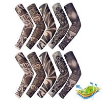 Summer Cooling Tattoo Art Arm Sleeves Cover 5/10PCS Sport Outdoor Activities Set for Men Women UV Sun Protection Cooling Desi...