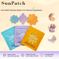 Sun Patch Natural Pain Relief Patches | Unique Scents like Lavender, Daily muscle comfort, Natural Ingredients, Vegan, Long-L...