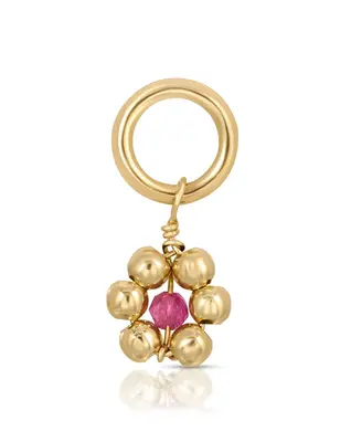 Flowercita July Ruby Charm | Metal Color: Gold