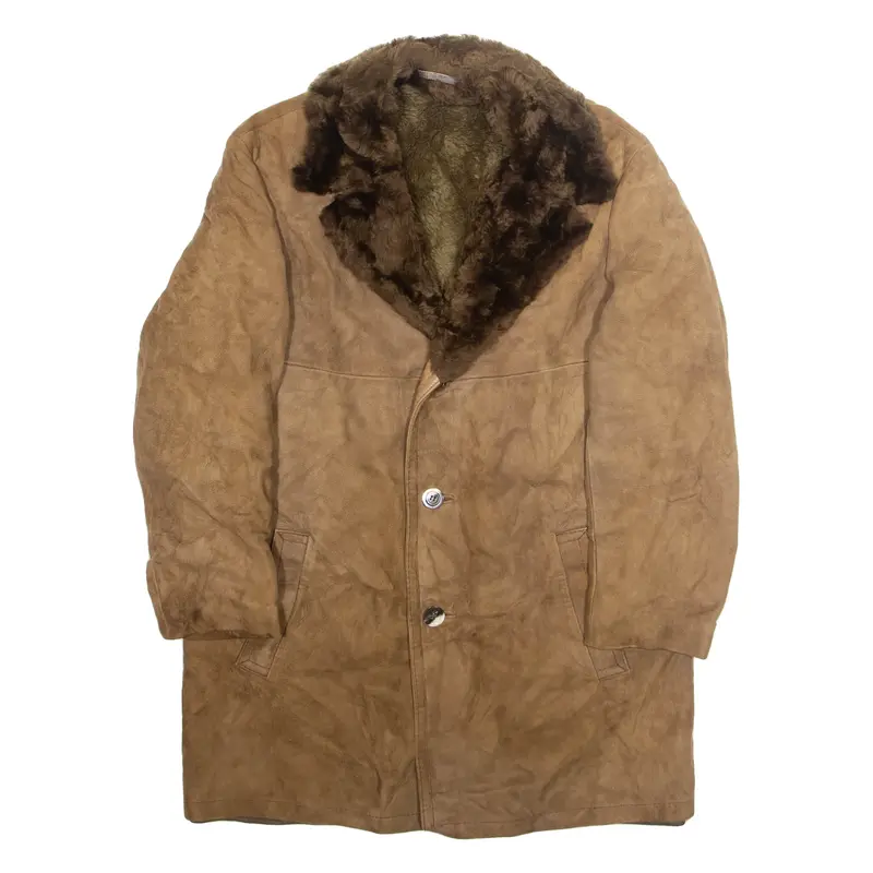 Mens Aviator Jacket Brown L