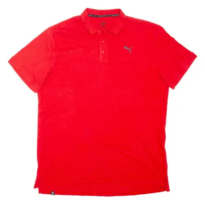 PUMA Polo Shirt Red Short Sleeve Mens 2XL