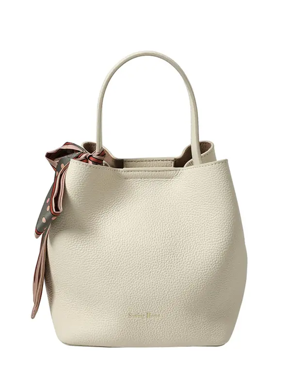 Smting leather bucket bag