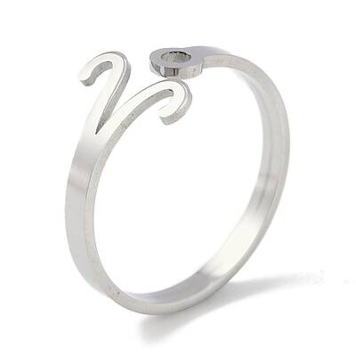 Non-Tarnish Constellations 304 Stainless Steel Open Cuff Ring for Women