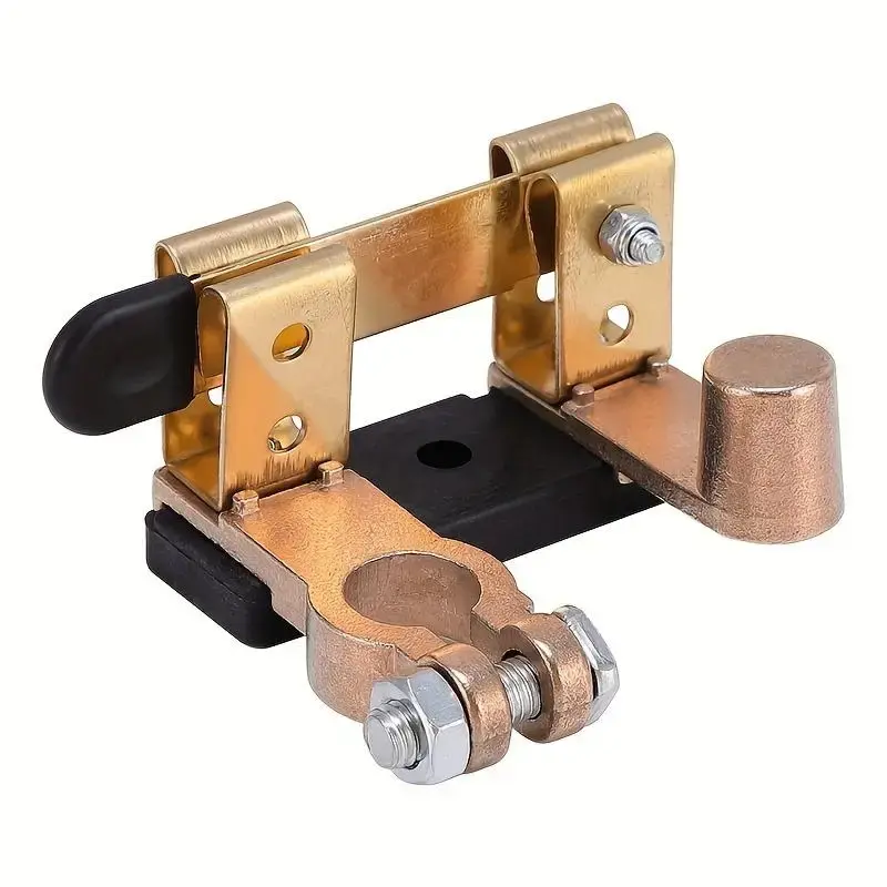 12V Car Battery Power-off Switch with Brass Knife Switch & Circuit Breaker Clip, Power Supply Modification & Easy Battery Con...