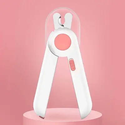 Pet Nail Clipper with LED Light, 1 Count Portable Nail Trimmer, Plastic Pet Nail Cutter For Dogs And Cats