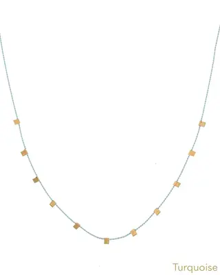 Hilo Necklace | Metal Color: Gold | Color: Turquoise