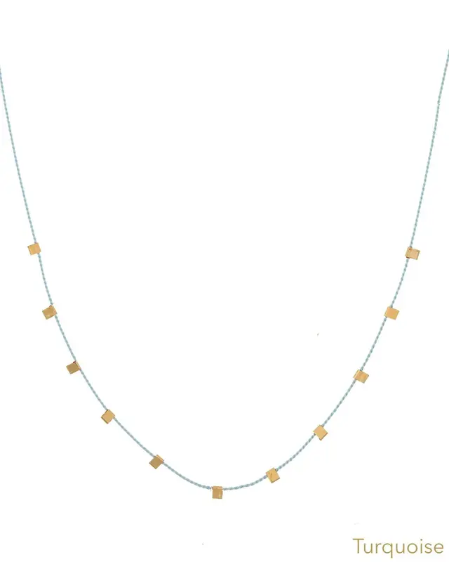 Hilo Necklace | Metal Color: Gold | Color: Turquoise