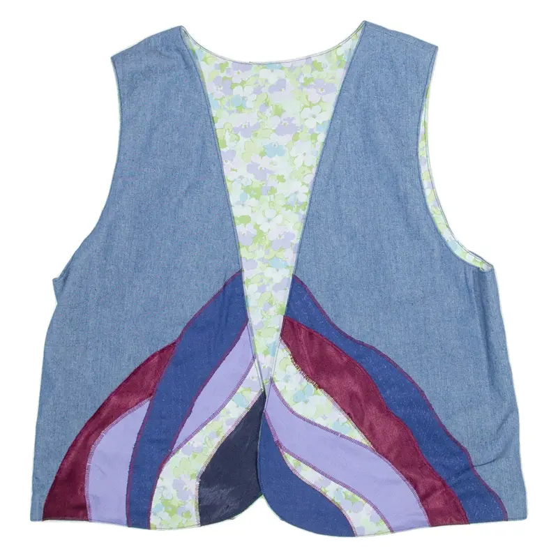 Womens Waistcoat Blue S