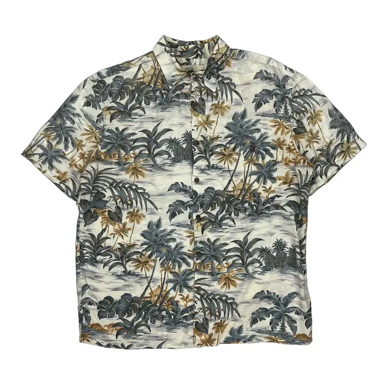 Island Shares Hawaiian Shirt - Large Multicoloured Cotton