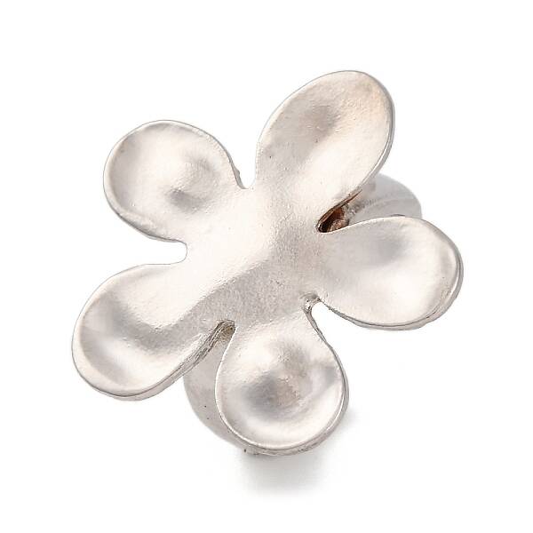 Flower Alloy Open Cuff Rings for Women