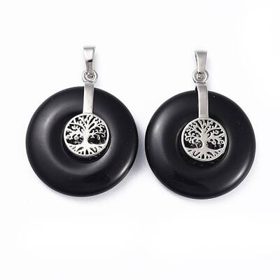 Natural Obsidian Pendants
