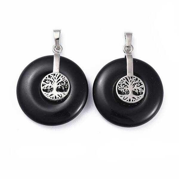 Natural Obsidian Pendants