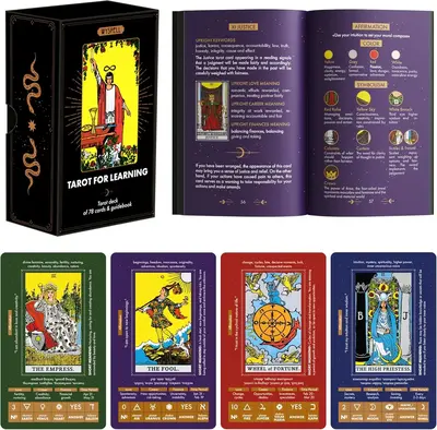 Tarot for Learning - Tarot Cards with Meanings on Them - Beginner Tarot Deck with Meanings on Them - Tarot Cards for Beginner...