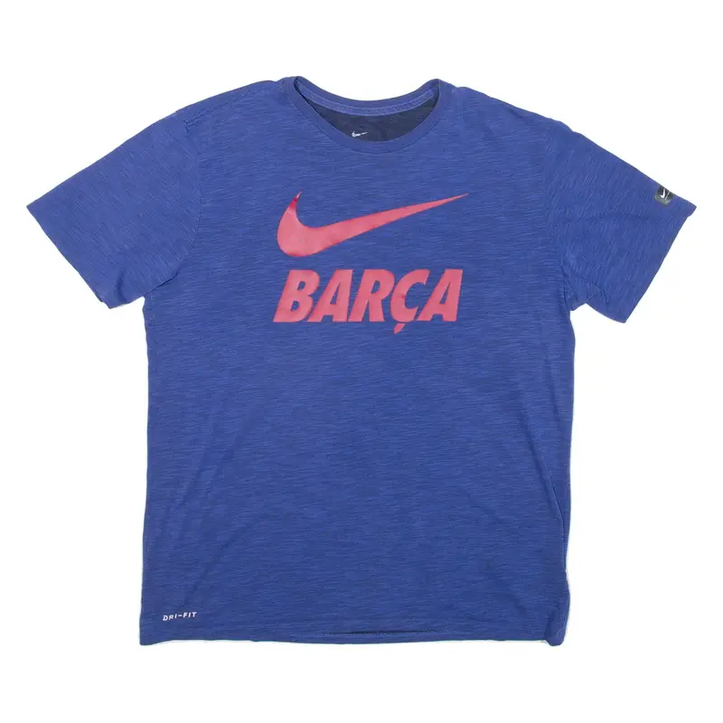 NIKE FC Barcelona Mens T-Shirt Blue L