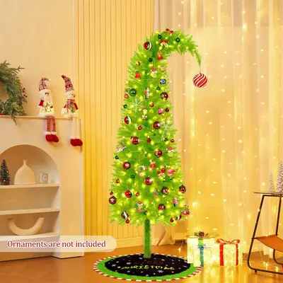 2025 Upgraded Flocked Green Christmas Tree 6ft Create a Cozy Winter Wonderland Perfect Festive Decor for Home Office & Holida...
