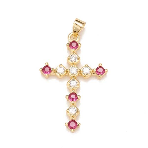 Brass Micro Pave Cubic Zirconia Pendants