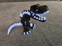 3D Printed Articulating Glow Flexi Skeleton T-Rex Dinosaur Figurine Great Gift and Desk Figure