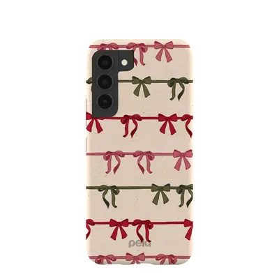 Seashell Holiday Bows Samsung Galaxy S22 Case