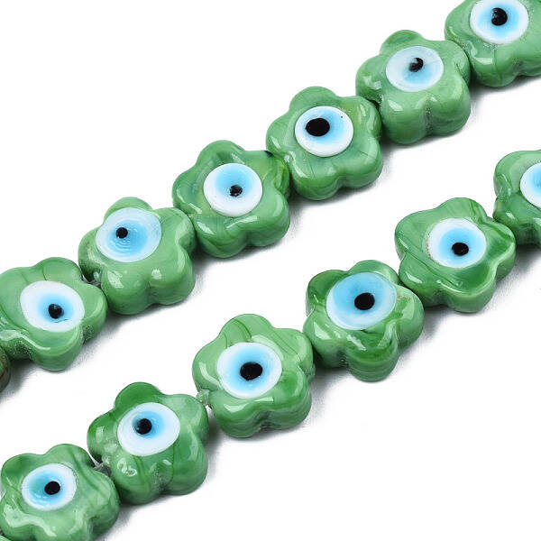 Handmade Evil Eye Lampwork Beads Strands