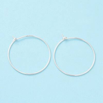 925 Sterling Silver Hoop Earring Findings