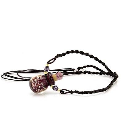 Lampwork Perfume Bottle Necklaces with Ropes