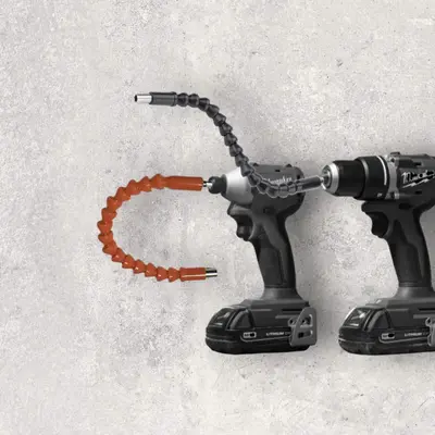 Bit Extension Drill EZ Flexibit - Flexible Design for Tight Spaces - Durable Alloy Steel Build - Universal Fit for 1/4 Bits -...