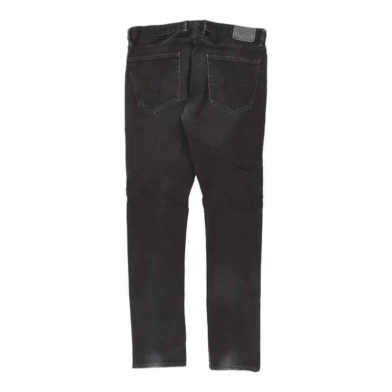 Slim Tapered Guess Jeans - 38W 35L Black Cotton