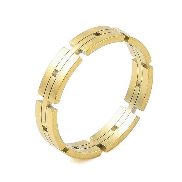 304 Stainless Steel Chain Shape Finger Ring for Women Men