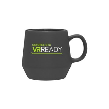 48 Promotional 16 oz Verona Ceramic Mug - Matte Black - Microwave ...