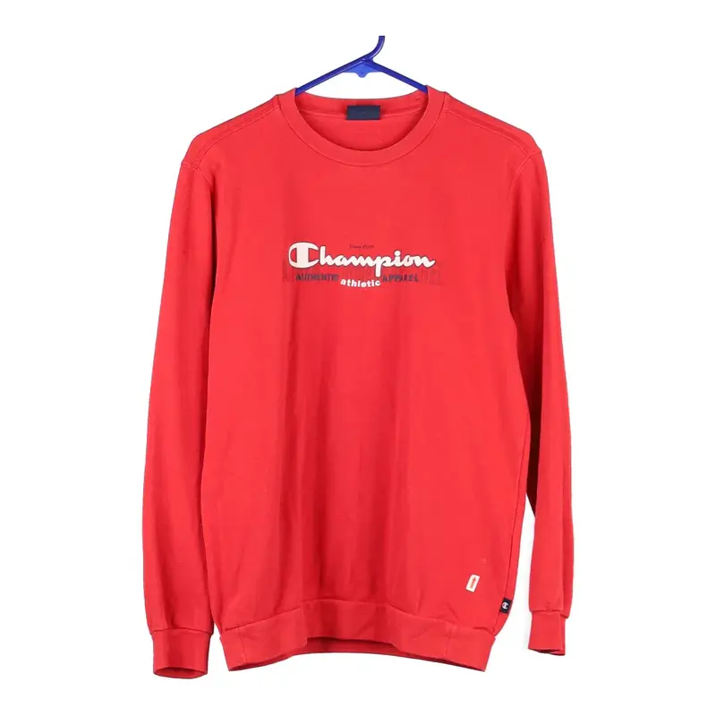 Age 14-15 Champion Sweatshirt - XL Red Cotton Blend