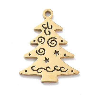 Christmas Theme 304 Stainless Steel Pendants