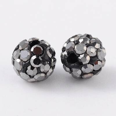 Grade A Rhinestone Pave Disco Ball Beads