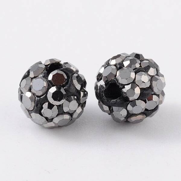 Grade A Rhinestone Pave Disco Ball Beads