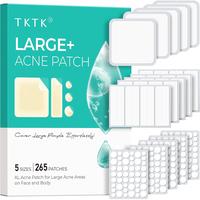 TKTK TK Large Pimple Patches, 60 mm XL Acne Patches, Big Hydrocolloid Bandages for Body, Face, Forhead, Chin, Neck Zit Breako...