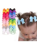 40pcs/set Cute Vibrant Colors Bow Decor Hair Ties, Colorful Hair Ties for Kids, Minimalist Bow Design Headwear Suitable for H...