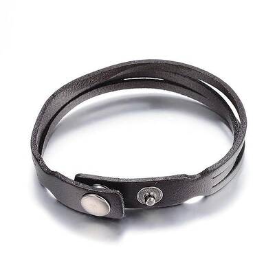 Leather Cord Snap Bracelets