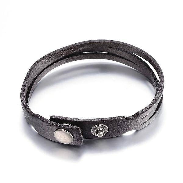 Leather Cord Snap Bracelets