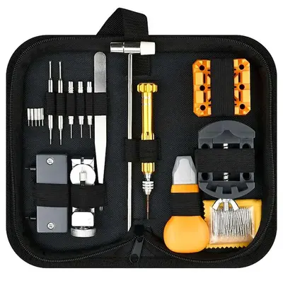 Watch Repair Kit, 1 Set Watch Battery Replacement Tool Kit, Professional Watch Tool Kit With Watch Link Removal Tool & 6 Extr...