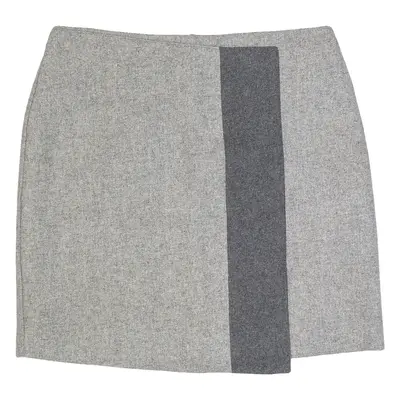 MINT VELVET Womens Straight Skirt Grey Short Wool UK 8