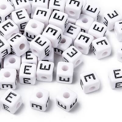 Letter Acrylic European Beads