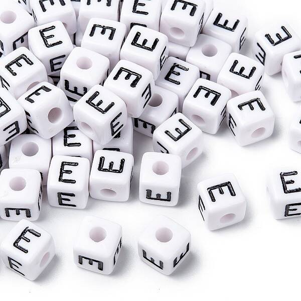 Letter Acrylic European Beads