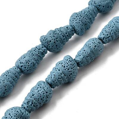 Dyed Natural Lava Rock Beads Strands