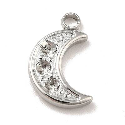 Non-Tarnish 304 Stainless Steel Pendants Rhinestone Setting
