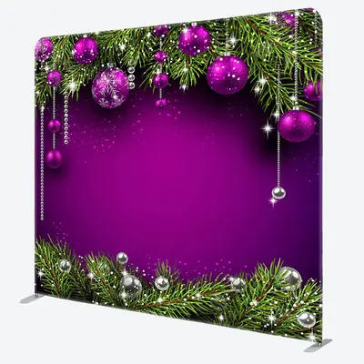 Aperturee Purple Bell Pine Leaf Christmas Pillow Case Backdrop - Aperturee