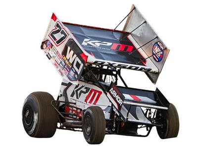 Winged Sprint Car #27 Emerson Axsom WCI - KPM White (2026) 1/18 Diecast Model Car by ACME