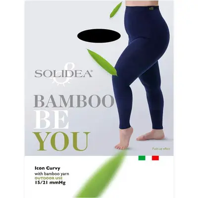 Solidea Be You Bamboo Icon Curvy Shaping Leggings Black 2M XL